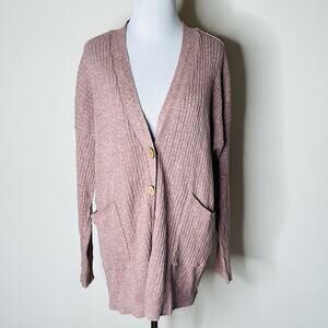 Free People Beach Smoked Mulberry Maiya Cardigan